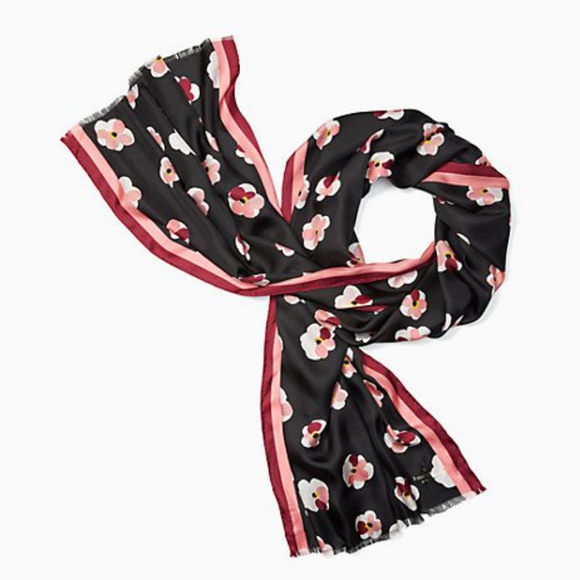 Kate spade CHERRY BLOSSOM SILK OBLONG SCARF - Picture 1 of 5